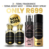 Build Your Own 2 x 50ml Fragrance and 120ml Body Mist and 120ml EDP Body Spray (NOT BOGO)