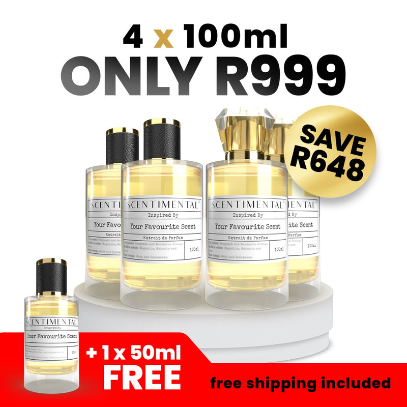 Build Your Own 4 x 100ml Fragrance Box PLUS 1 x 50ml FREE (NOT BOGO)