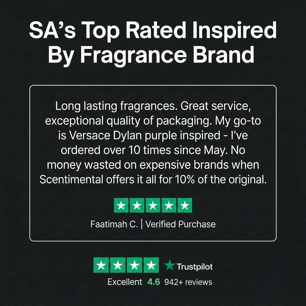 SA's Top Rated Inspired By Fragrance Brand - Trustpilot 4.6 (942+ reviews)